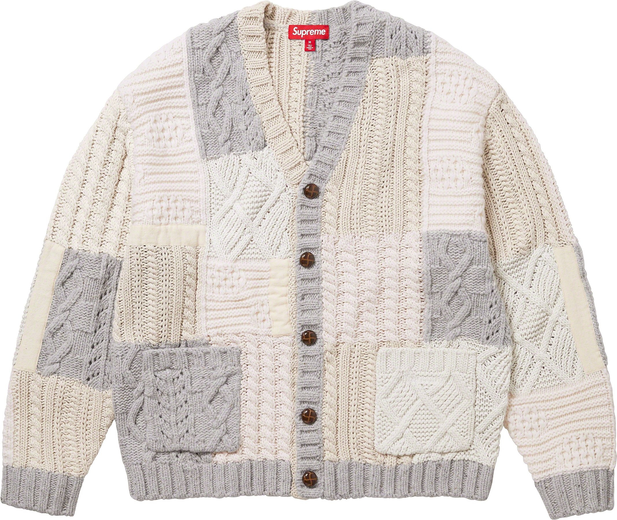 Patchwork Cable Knit Cardigan view 10